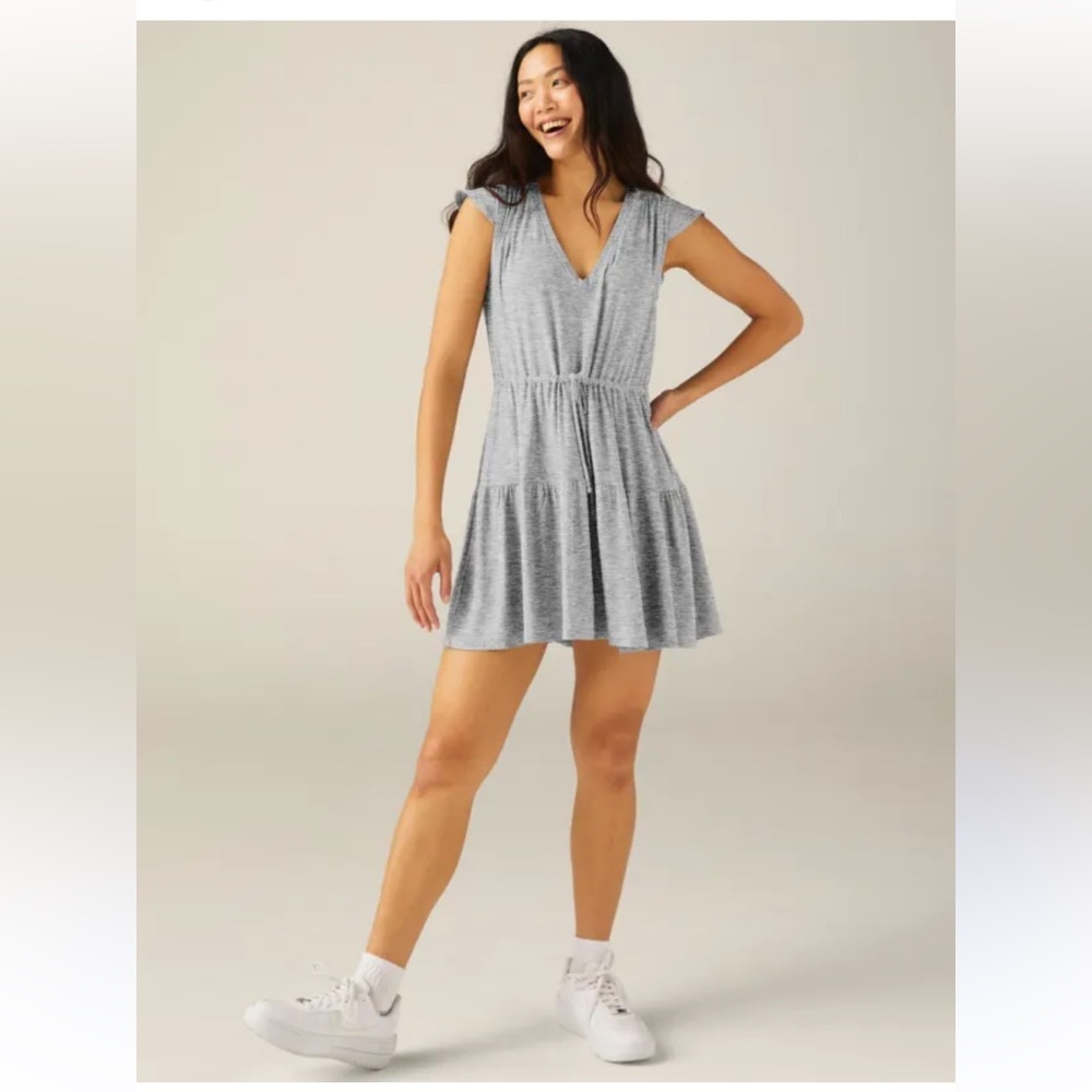 Beyond Yoga Spacedye Featherweight Out and About Ruffle Dress NWOT